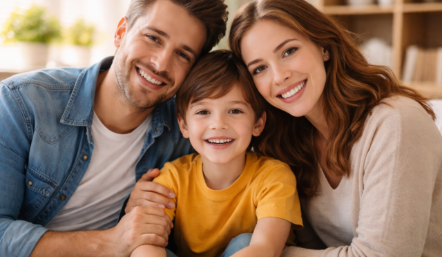 Aile sıcak bir gülümsemeyle